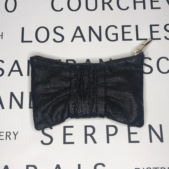 Kate Spade Small Silka Metallic Leather Bow Clutch - Picture 2 of 6